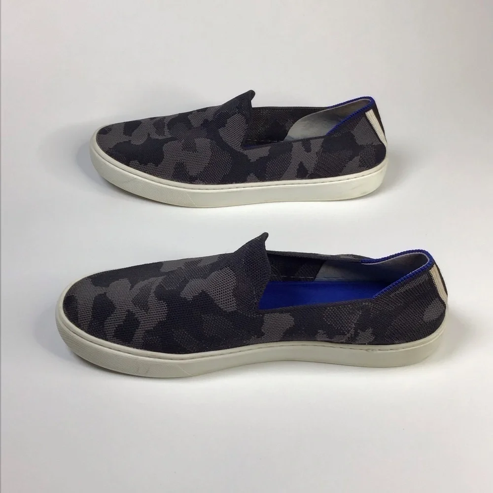 Rothy’s The Original Slip on Sneaker in Grey Camo Size 10.